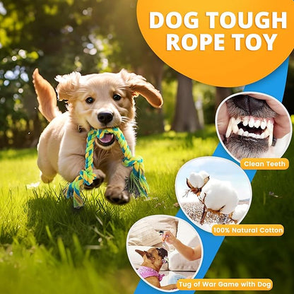 Puppy Toys 8 Pack for Small Dogs, Luxury Dog Chew Toys with Squeaky Plush Toys, Rope Toys and Ball, Teething Toys for Puppy Supplies