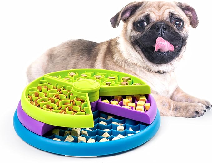 Licking Mat for Dog & Cat, Premium Lick Pad with Suction Cups for Dog Anxiety Relief, Layers Interactive Dog Puzzle Game and Slow Feeder