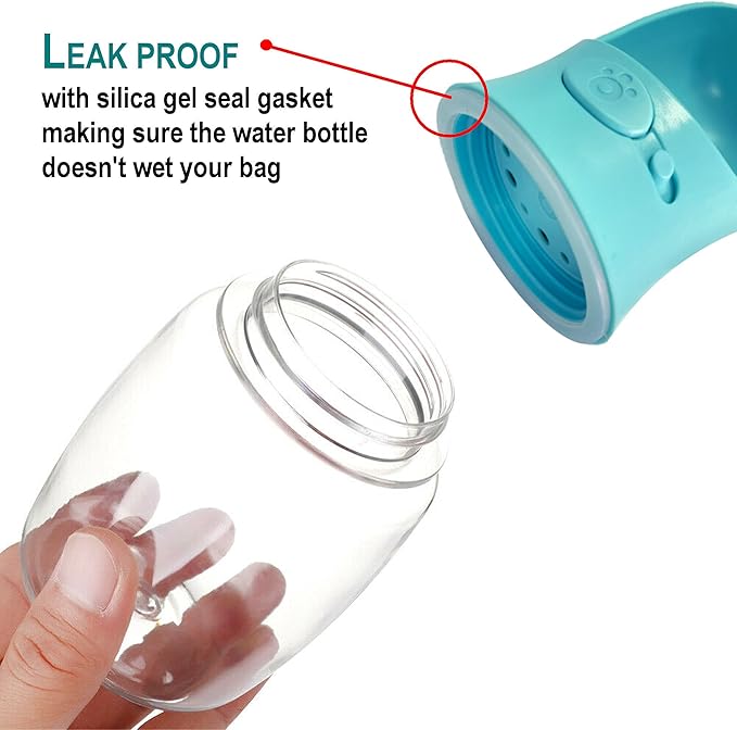 PETnSport Portable Water Dispenser - Light Weight Leak Proof Outdoor Walks Pet Dog Water Bottle