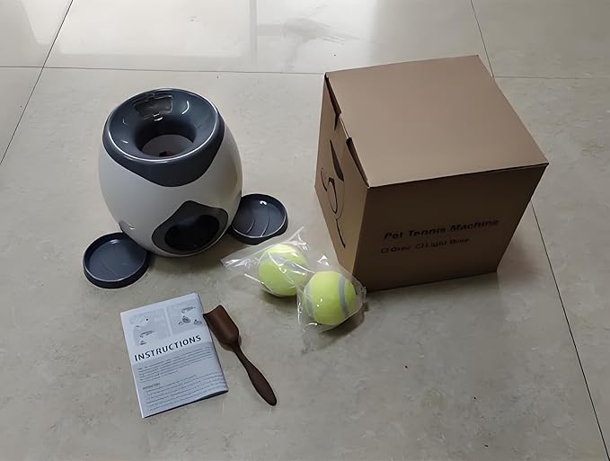 Latest Automatic Dog Ball Launcher Tennis Ball Reward Machine for Small Medium Large Dogs Indoor Outdoor Training Automatic Feede for Interactive Dog Training, pet Play and Feeding Machine