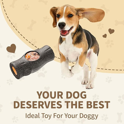 Interactive Dog Treat Toy for Aggressive Chewers, Indestructible Enrichment Chew Toy for Puppy Teething, Frozen Treat Holder with Molds for Large Dogs Pets Keep Busy Reduce Anxiety -Gray