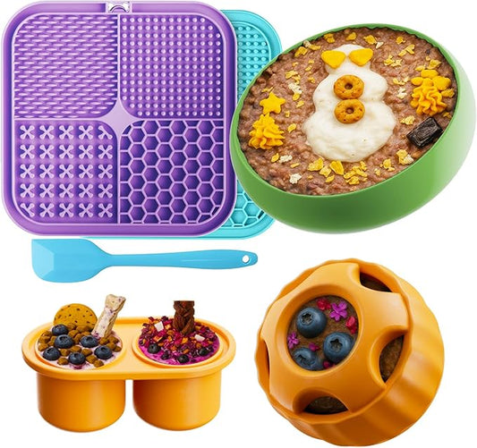 havit Frozen Dog Treats Toy to Keep Them Busy, Cognitive Dog Enrichment Toys,Interactive Toys Long Lasting, Easy to Clean (6 in 1)