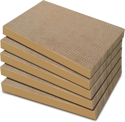 AGYM 5 Packs Cat Scratcher, 5 Packs Refill Cat Scratching Pad Cardboard for Indoor Cats and Kitten, Large Size Durable&Premium Recyclable Cardboard Cat Scratcher