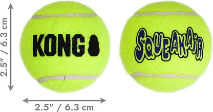 KONG Air Dog SqueakAir Dog Toy Tennis Balls, Medium (6 Pack)