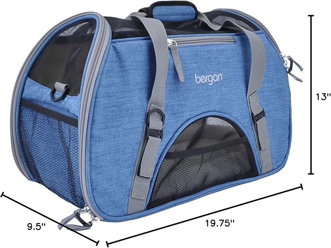 Coastal Pet - Bergan - Comfort Carrier - Heather Bermuda (19 x 10 x 13 Inches)