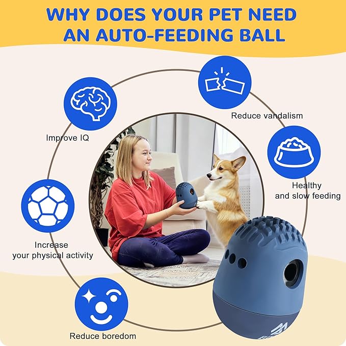 Elevon Dog Puzzle Toy, Adjustable Treat Dispenser, Interactive Enrichment Toy for Brain Stimulation, Dog Treat Toys Dog Chew Toys to Keep Them Busy, Slow Feeder - Ideal Gift for Cats and Dogs