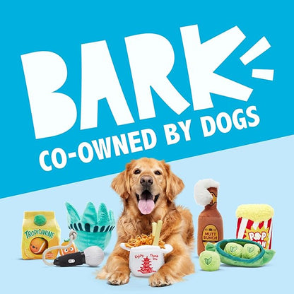 Barkbox BARK Consuela The Cactus Pop – 2-in-1 Summer Plush Dog Toy with Squeaker & Crinkle Layers – Interactive Ice-Cream-Themed Dog Toy for Puppies & Large Dogs