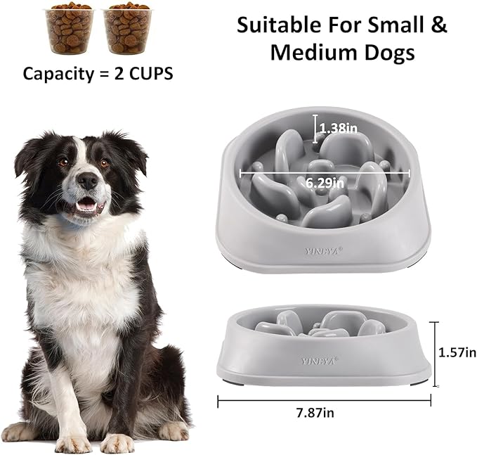 Slow Feeder Dog Bowls, Pet Supplies That Slow Down Eating, Pet Food Bowls, Maze Dog Puzzle Feeder for Medium Breed