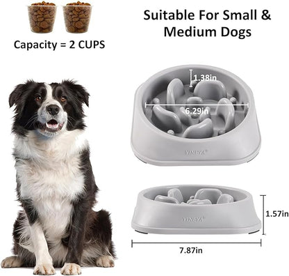 Slow Feeder Dog Bowls, Pet Supplies That Slow Down Eating, Pet Food Bowls, Maze Dog Puzzle Feeder for Medium Breed