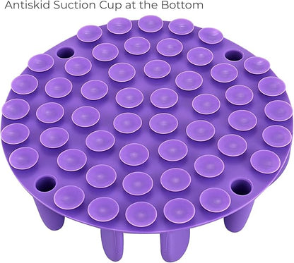 Slow Feeder for Dog Cat Puppy, Silicone Pet Feeder Insert with Strong Suction Cups, Medium, Purple
