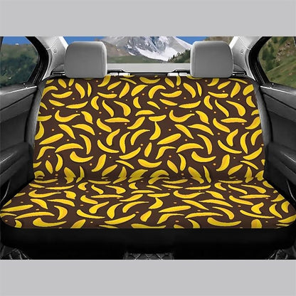 AFPANQZ Banana Car Rear Seat Covers Set Universal Fabric Cloth Car Seat Cover Automatic Backseat Protector Fit SUV Truck Van Dog Back Seats Protection Dust-Proof Washable