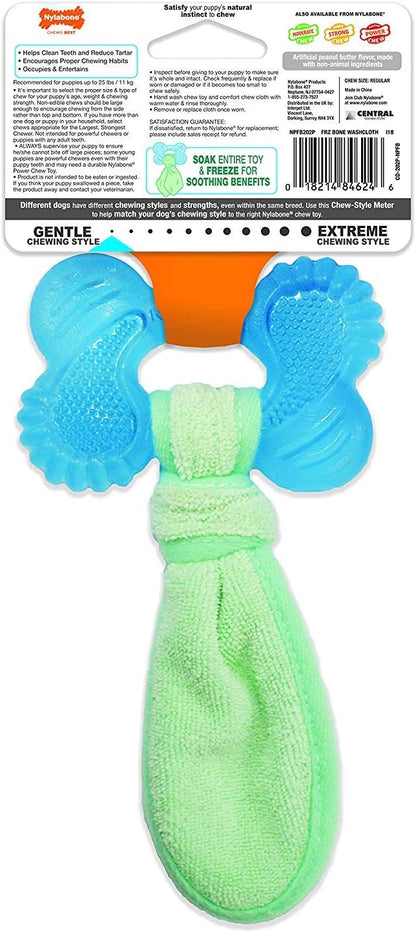 Nylabone 3 Pack of Chill 'n Chew Puppy Teething Toys, Small, Allergen-Free Peanut Butter Flavor