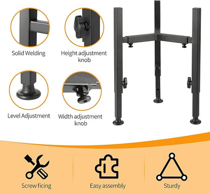 Single Dog Bowl Stand,Tall Dog Food Stand Adjustable Wide 7-11" Heights 14.5",Metal Elevated PET Bowl Holder Raised Water Feeder for Medium,Large Dog(Bowl Not Included)
