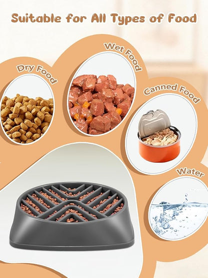 KASBAH Slow Feeder Dog Bowls Large Breed, 5 Cups Capacity for Wet & Dry Food, Puzzle Maze Bowl for Fast Eaters, Non-Slip Base, BPA Free, Helps Prevent Bloat and Aid Digestion