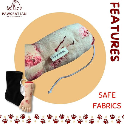7" Squeaky Plush Toy for Puppies Small Dogs Self Etertainment Washable Soft Made [PET ONLY] (Sock & Foot)