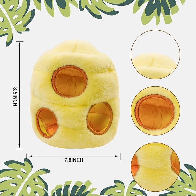 Hide and Seek Dog Toys, Interactive Squeaky Plush Puzzle Puppy Chew Toy to Keep Them Busy for Small Medium Large Dogs(Beehive Hideaway with 4 Pack Bees)