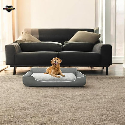 Seat Armour PetBed2GO Universal Gray, Large Pet Bed Cushion & Car Seat Cover, 52x20x7, 6lbs