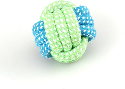 Dog Chew Rope Toys, Set of 9, Cotton Teething Ropes for Small and Medium Dogs, with Ball, Tug-of-War Toys, Fetching Bone and Sandal