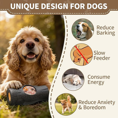 Interactive Dog Treat Toy for Aggressive Chewers, Indestructible Enrichment Chew Toy for Puppy Teething, Frozen Treat Holder with Molds for Large Dogs Pets Keep Busy Reduce Anxiety -Gray