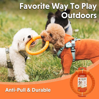 LaRoo Dog Flying Ring Toys, Floating Flying Dog Disc Toys, Summer Pet Training Outdoor Durable Chew Toys for Medium and Small Dogs