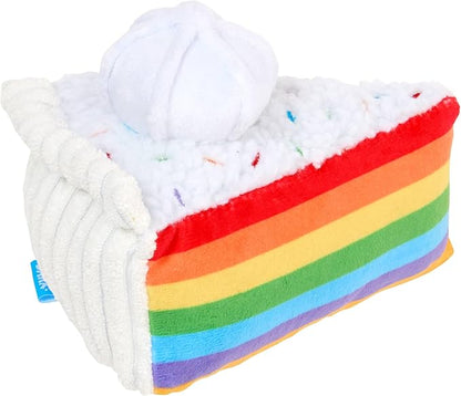 Barkbox Peace of Cake Dog Toy – Birthday Plush Squeaky Toy for Dogs – Fluff-Filled Slice of Fun with Dual Squeakers – Interactive Fetch & Play Toy for Small Dogs