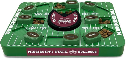 Pets First NCAA Mississippi State Large Puzzle Toy, New Size, Interactive Dog Treat & Slow Feeding Toy