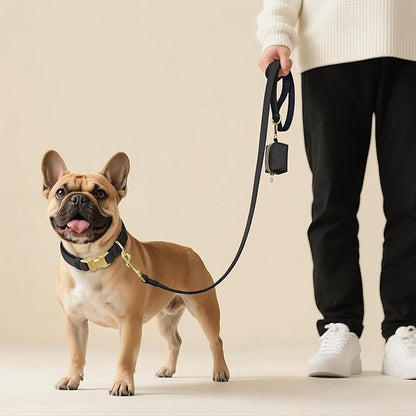 Didog 5FT Colorful Nylon Dog Leash with Soft Full-Length Padding, Lightweight and Durable Pet Leash for Medium and Large Dogs, Black, M