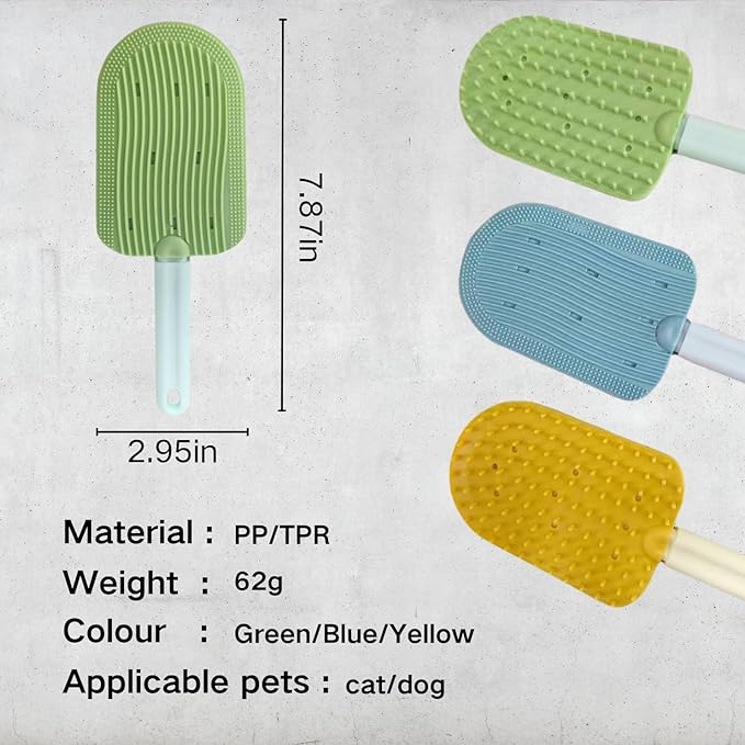Cat Brush,2-in-1 Soft Cat Brush,Pet Brushes for Shedding,Soft Comb,Cat Brush for Shedding,Short or Long Haired Cats,Pet Grooming,Bath and Massage Brushes,Pet Hair Removal Tool(3 pcs)