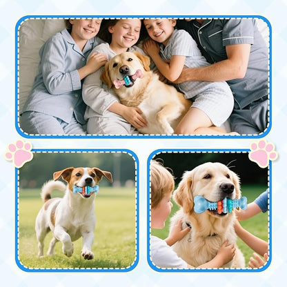 Puppy Chew Toy, 2 Pack Puppy Teething Toys Indestructible Chew Toys for Teething Tough Chew Toy Dog Teeth Cleaning Aid Cute Soft Durable Rubber Toy for Small Medium Dogs to Keep Them Busy