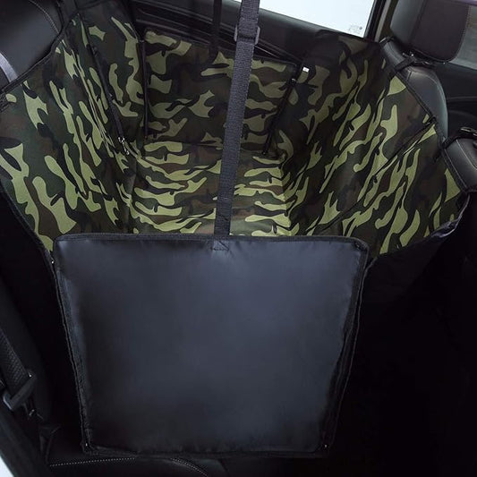 Dog Car Seat Cover - Heavy Duty Dog Hammock with Side Flaps - Waterproof/Scratch Proof/Nonslip Padded Pet Seat Cover - Universal fits All Cars