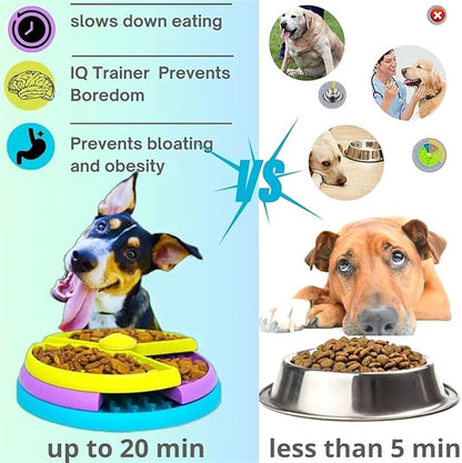 Licking Mat for Dog & Cat, Premium Lick Pad with Suction Cups for Dog Anxiety Relief, Layers Interactive Dog Puzzle Game and Slow Feeder