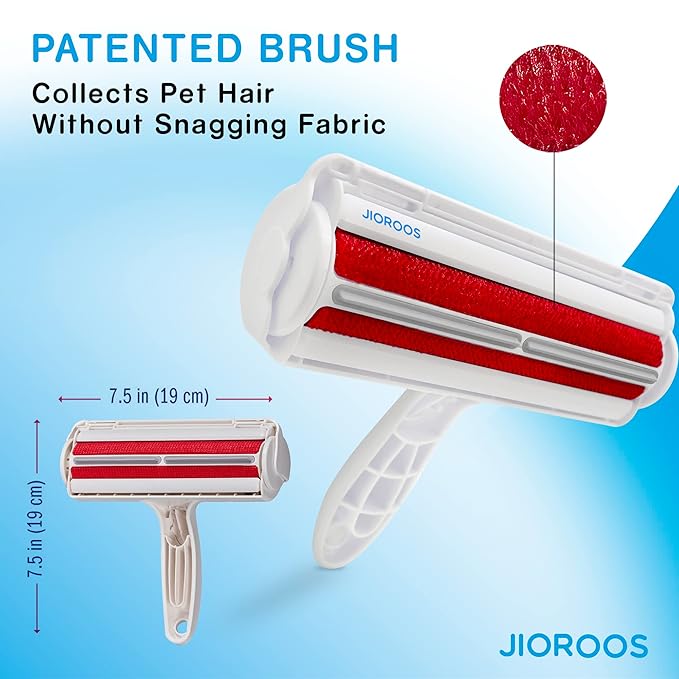 Pet Hair Remover - Reusable Cat and Dog Hair Remover for Furniture, Couch, Carpet, Clothes, Car Seats or Bedding - Portable Lint Rollers, Self-Cleaning Base Dog and Cat Fur Removal Tool