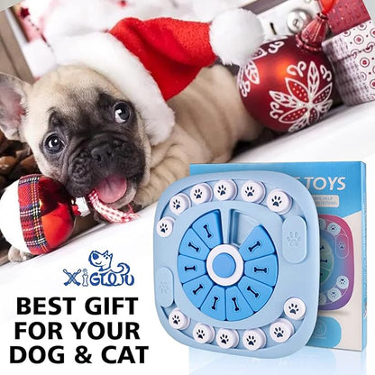 Dog Puzzle Toys - Treat Dispensing Dog Enrichment Toys for IQ Training & Brain Stimulation - Interactive Mentally Stimulating Toy - Gifts for Puppies, Cats, Dogs