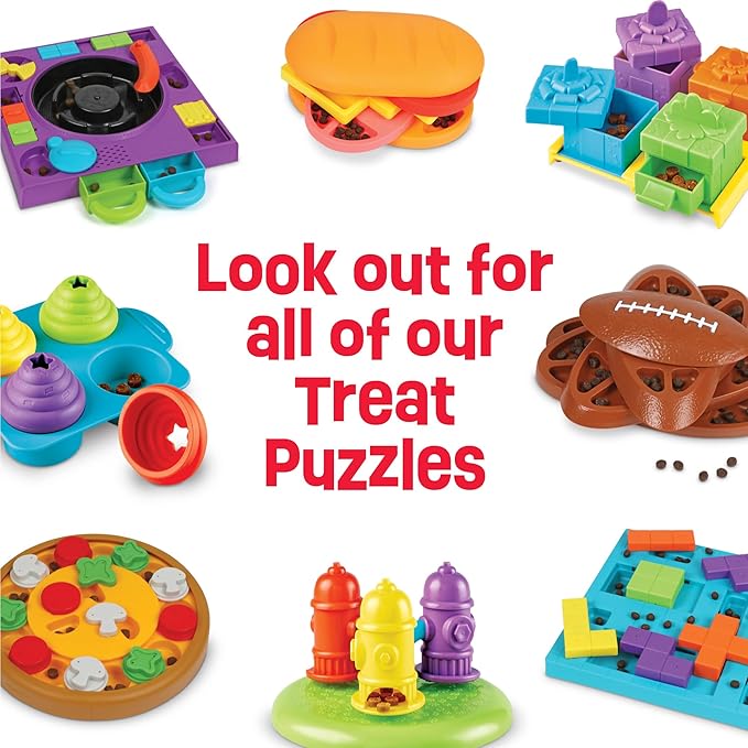 Brightkins DJ Doggo Puzzle Feeder - Enrichment Toys for Dogs Mental Stimulation, Interactive Gift for Puppies