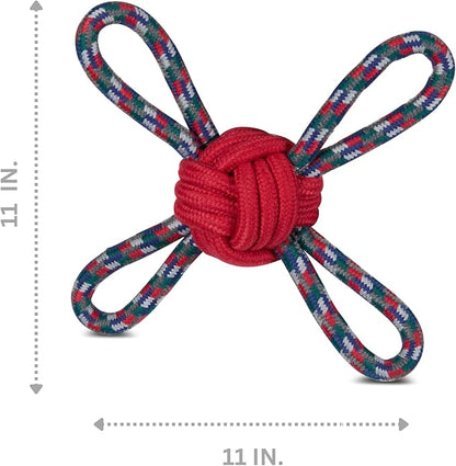 Bow Wow Woven Rope Dog Toys – Durable Chew & Tug Toys for Medium & Large Dogs – Gentle on Teeth – Assorted Shapes & Weaves – Dental Flossing Action – Heavy Duty Interactive Play