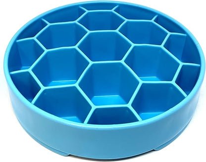 SodaPup Honeycomb Enrichment Bowl – Durable Enrichment Feeder Made in USA from Non-Toxic, Pet-Safe, Food Safe Material for Mental Stimulation, Slowing Down Eating, Healthy Digestion, & More