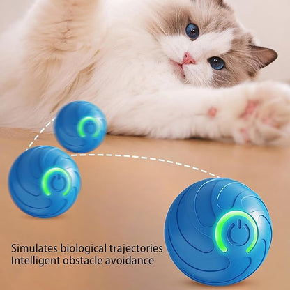 Interactive Cat Toys for Indoor Cats Automatic Moving Rolling Ball cat Toy Balls Moving cat Toys for Indoor Cats and Dog Balls (Spiral)