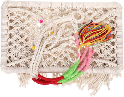 Hanging Cat Hammock Bed Macrame Pet Cat Bed with Tassel Decorative Kitten Swing