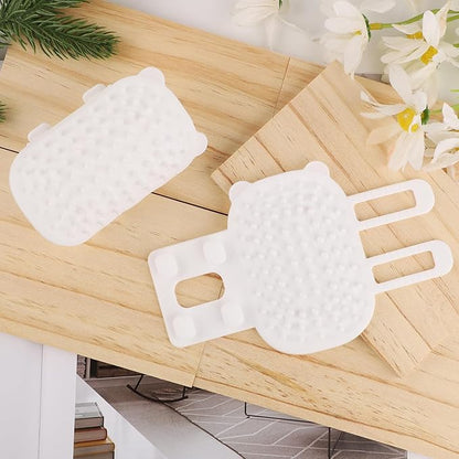 2pcs Self Cleaning Cat Brush, 2-in-1 Tickling Comb Pet Brush Pet Tickling Artifact Cat Grooming Shedding Brush Cat Corner Scartcher for Short/Long Hair Cats (White), 6.49x3.94 Inch