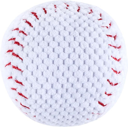 ZippyPaws SportsBallz - Dog Squeaky Toys to Keep Them Busy, Funny Plush for Small, Medium, & Large Dogs, Cute Stuffed Puppy Toy, Pet Products, Gift for All Breeds, Interactive Squeaker - Baseball