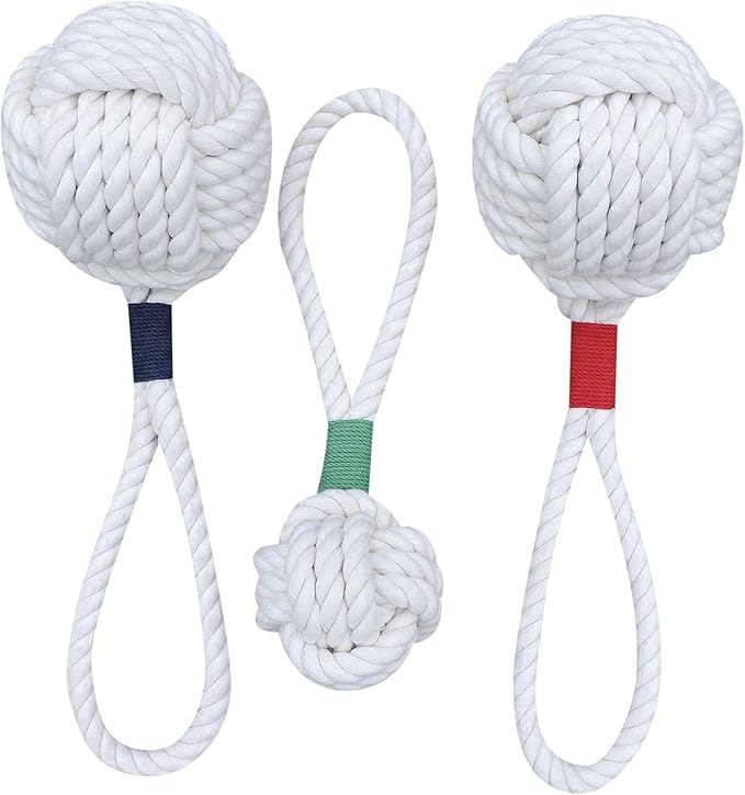 Nautical Knot Ball Cotton Rope Dog Toy