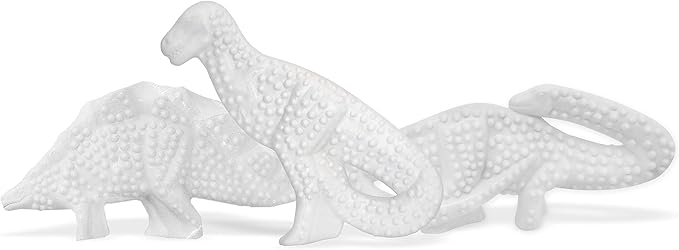 Nylabone Power Chew Dental Dinosaur - Dental Dog Toy for Aggressive Chewers - Large Dog Chew Toys for Teeth Cleaning - Durable Dog Toy for Large Breeds - Chicken Flavor, Large, Up to 50 Ibs. (1 Count)