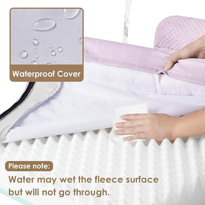 EHEYCIGA XL Dog Bed Memory Foam for Crate, Extra Large Dog Bed Orthopedic with Washable Removable Cover, Waterproof Pet Sofa Couch XLarge Size Dogs, 41x27x6.5, Lilac