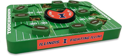 Pets First NCAA Illinois Large Puzzle Toy, Interactive Treat Dispenser, Slow Feeding Toy for Dogs, New Large Size