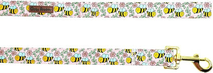 Dog Leash - Spring Holiday Bee Print for Boy/Girl - Durable Strong Heavy Duty With Comfortable Padding for Small Medium Large Dogs