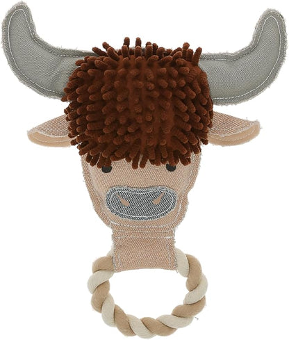 Pavilion Gift Company - Herd - Canvas Rope Dog Toy Cow Farmhouse Farming Tug of War Puppy K9 Doggy Lover Parent Gift