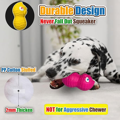 Latex Squeaky Dog Toys for Large Dogs – Natural Latex Dog Squeaky Balls for Dogs Big, Soft Rubber Dog Squeak Toys with Squeaker, Interactive Fun for Indoor & Outdoor Play