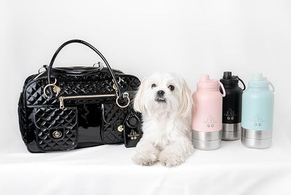 3-in-1 Reusable Water Bottle and Food Bowls Combo (Black)
