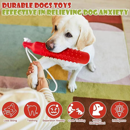 BINGPET Dog Float Bumper Toy 2 Pack,10.8 Inch Large Training Dummy Retrieving Bumpers Summer Pool Toy Tug Game for Large XL Dogs Retriever(Red & Green)