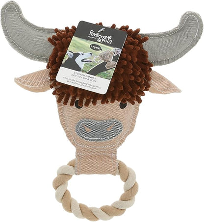 Pavilion Gift Company - Herd - Canvas Rope Dog Toy Cow Farmhouse Farming Tug of War Puppy K9 Doggy Lover Parent Gift